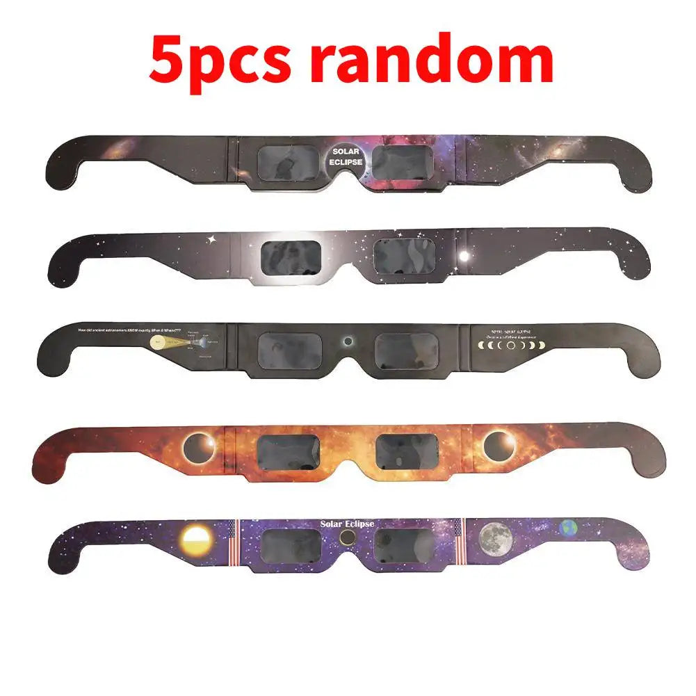 ¡Disfruta de este pack de (5-10-20-30-50-70-100) gafas solares para eclipse! Observa con seguridad y comodidad