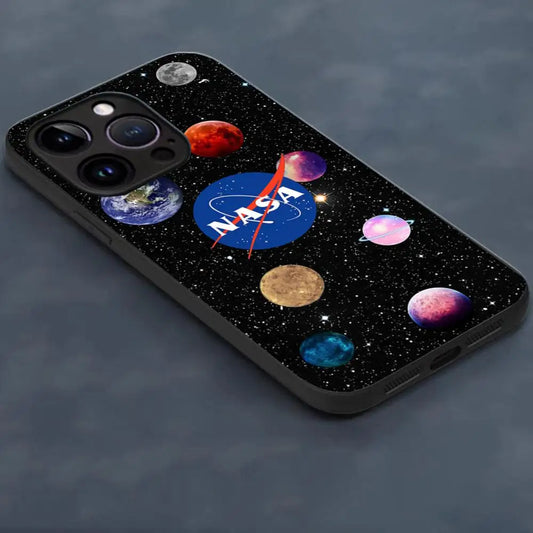 NASA Black Shield – Funda universal para iPhone con esencia cósmica