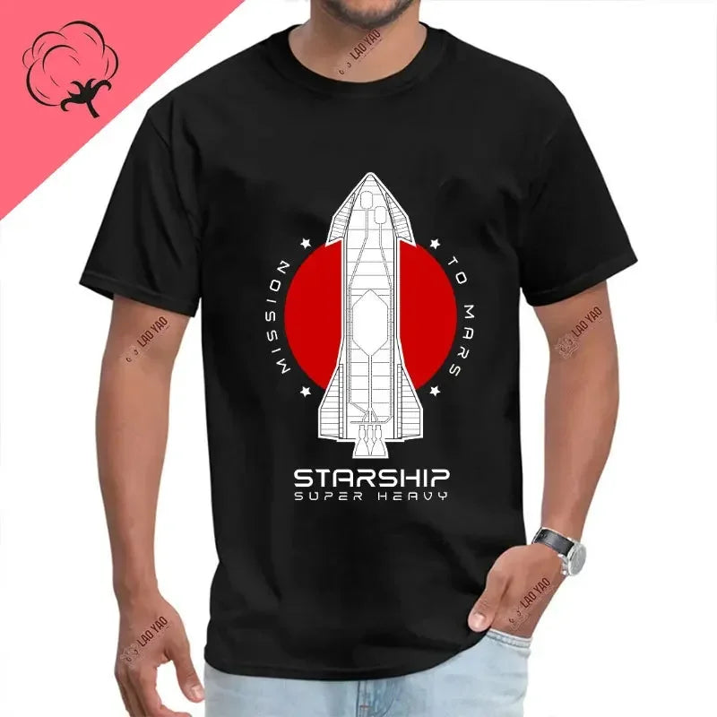 Camiseta Unisex de Algodón – SpaceX Starship