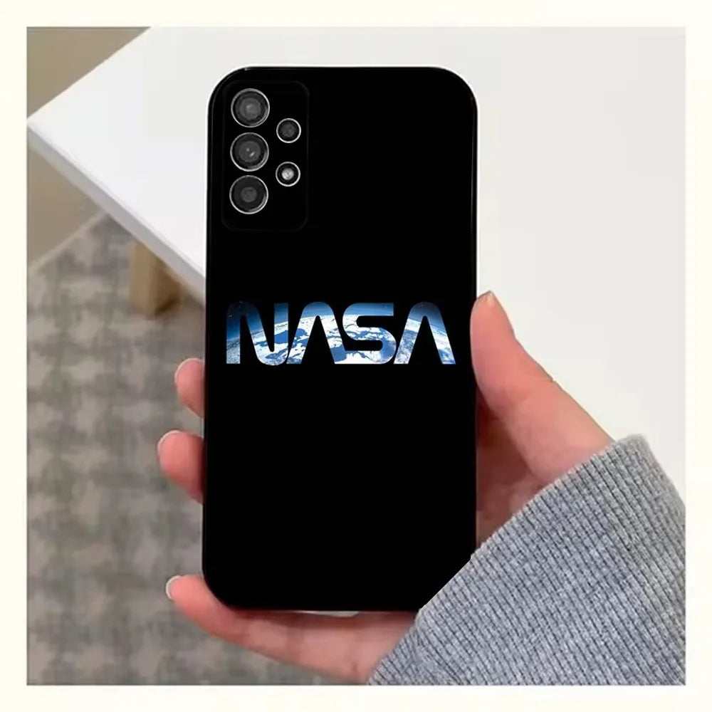 Funda Negra de Silicona NASA para Samsung
