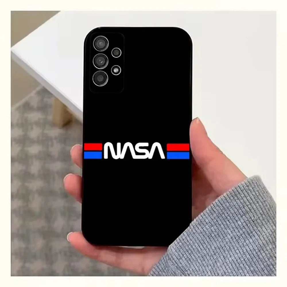 Funda Negra de Silicona NASA para Samsung