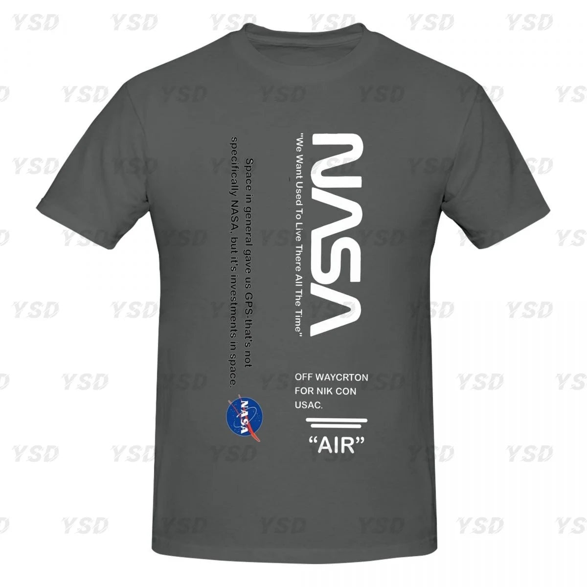 Camiseta Deportiva Oversize NASA para Hombre