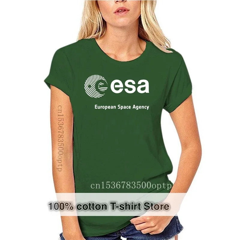 Camiseta con logo ESA – Diseño espacial con homenaje a misiones europeas