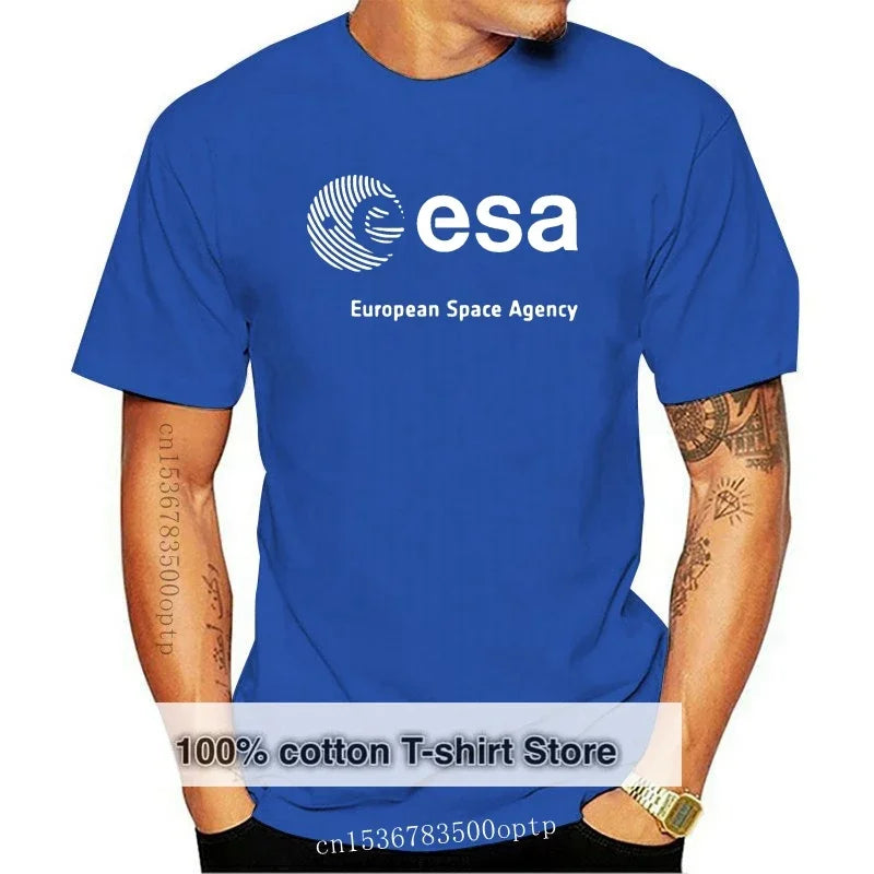 Camiseta con logo ESA – Diseño espacial con homenaje a misiones europeas