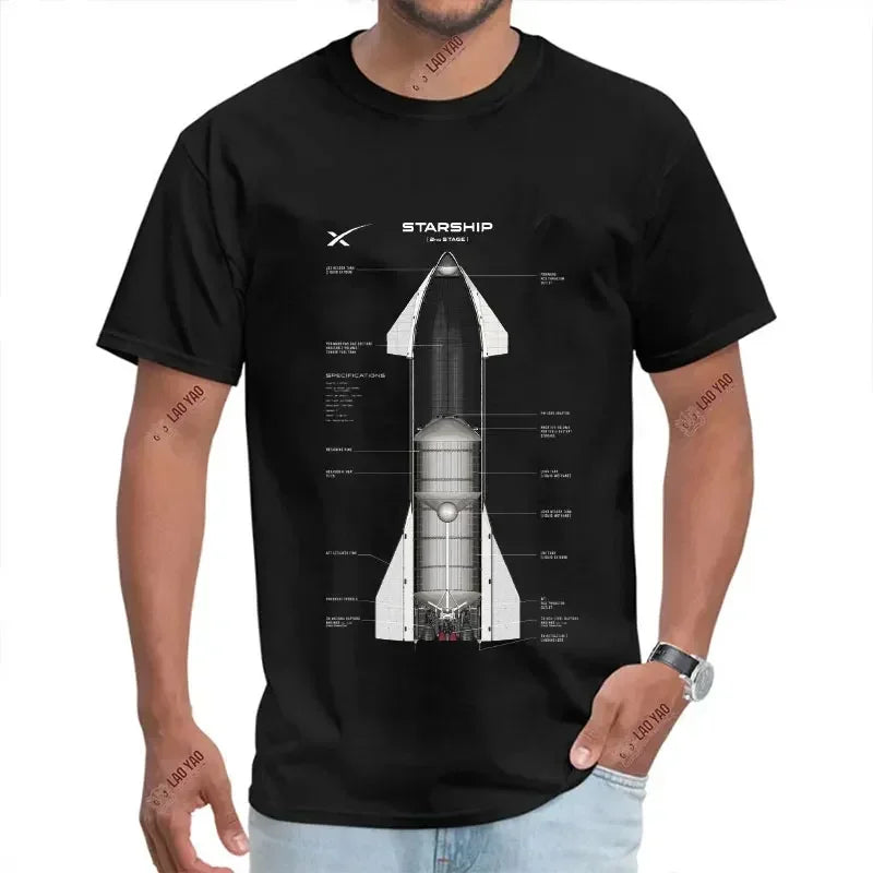 Camiseta Unisex de Algodón – SpaceX Starship