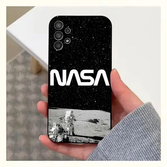 Funda Negra de Silicona NASA para Samsung