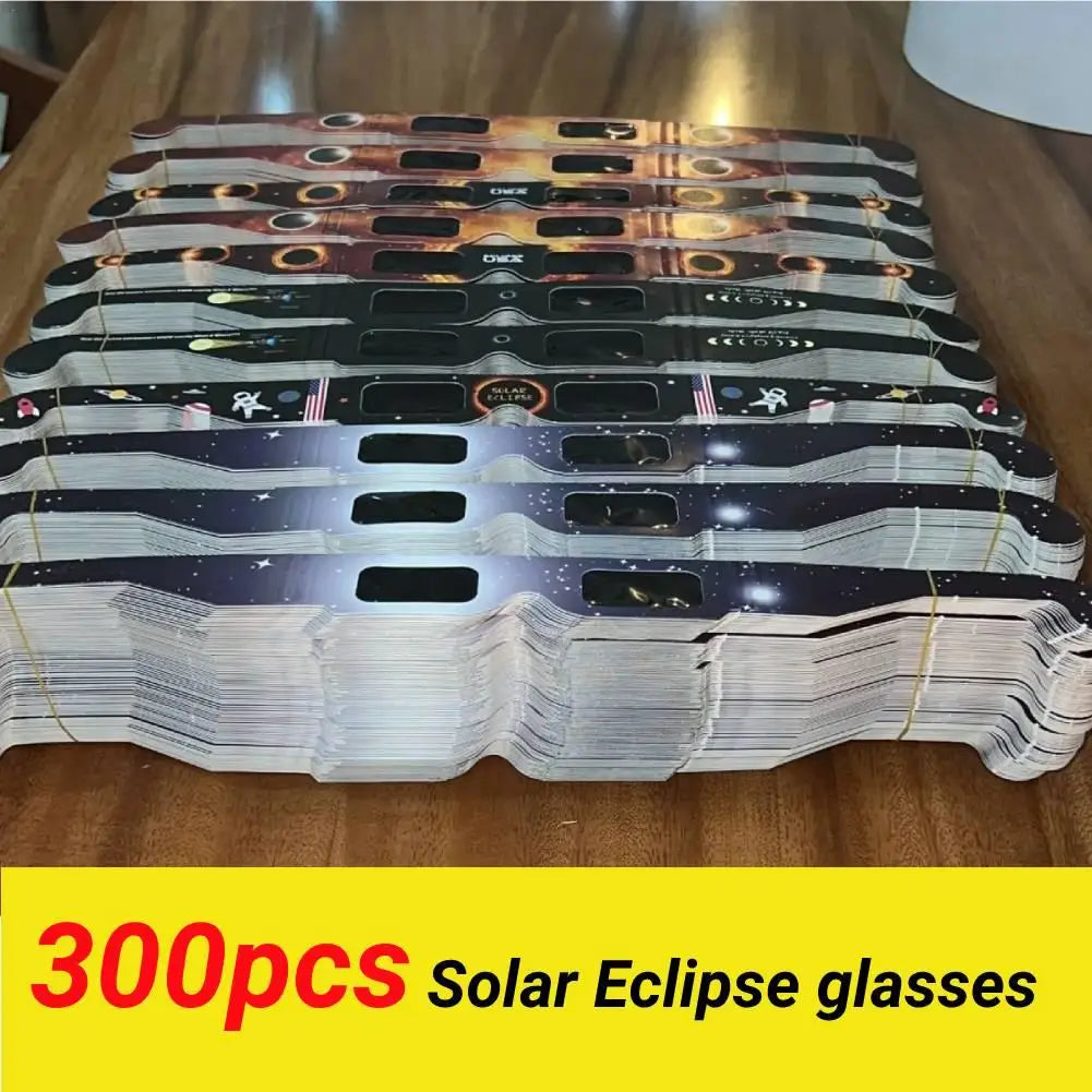 100er/300er-Pack Sonnenfinsternisbrillen – Sicheres und zertifiziertes Sehen für den Genuss des Himmelsspektakels