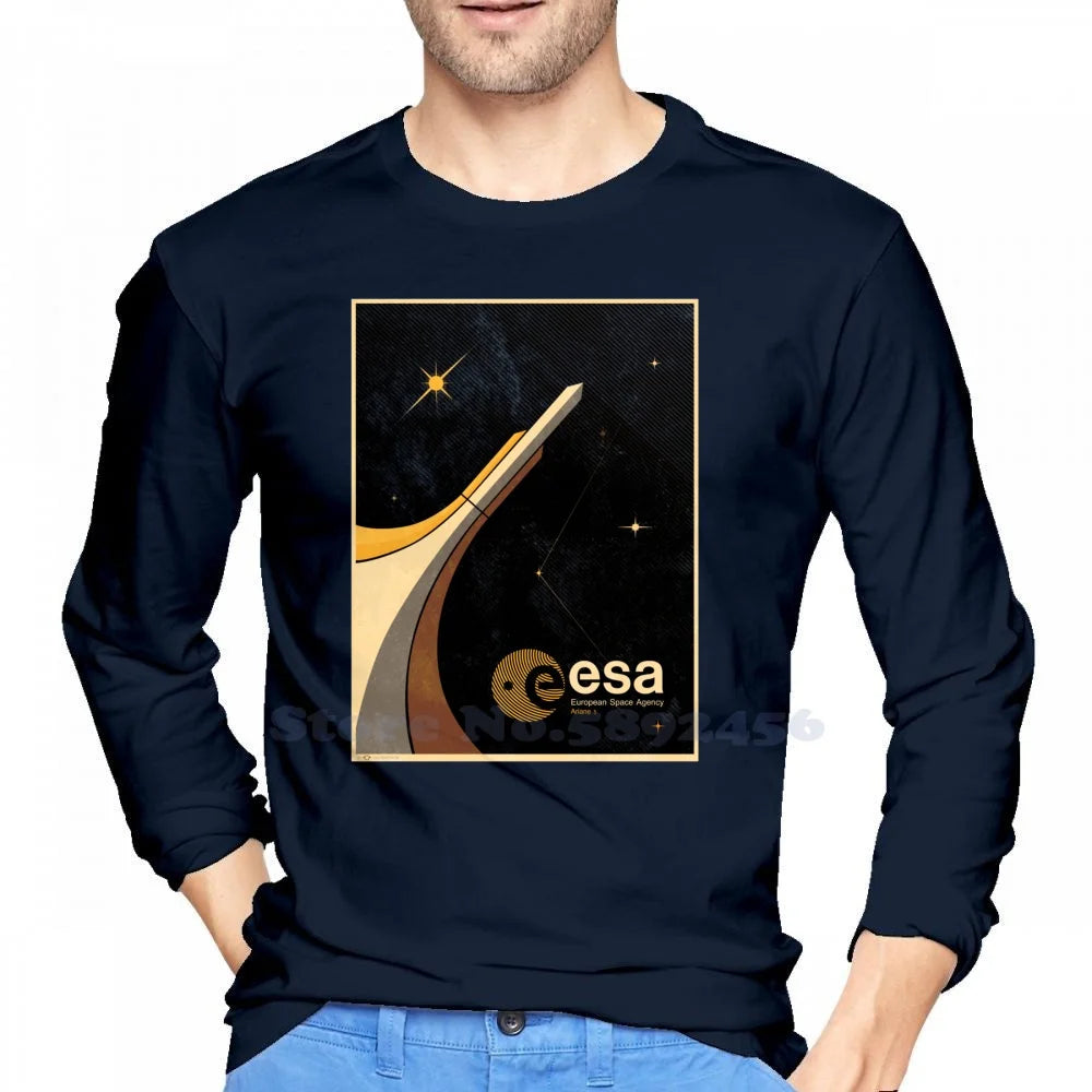 Camiseta Manga Larga clásica homenaje ESA – Estilo casual con diseño tributo
