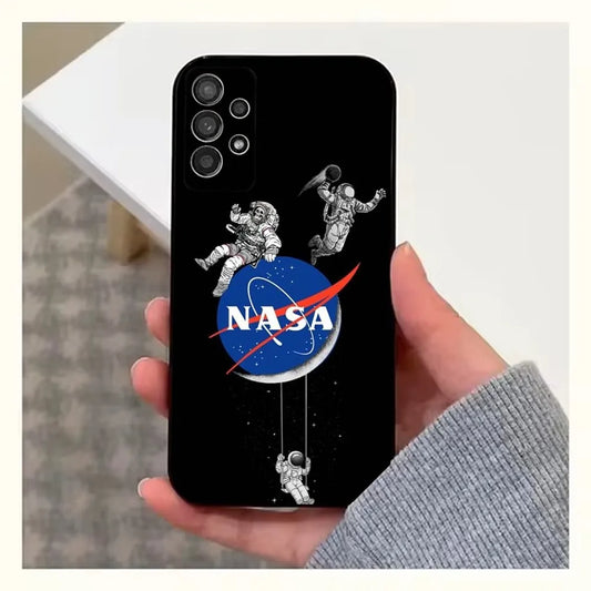 Funda Negra de Silicona NASA para Samsung