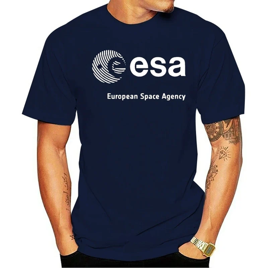 Camiseta estampada “ESA Missions” – Estilo casual con diseño cósmico