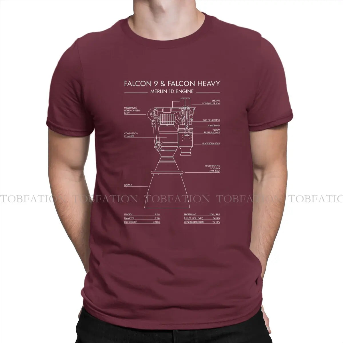 Camiseta SpaceX Motores Raptor y Merlin – Falcon 9 / Falcon Heavy