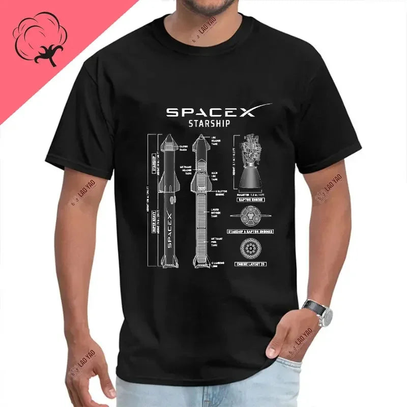 Camiseta Unisex de Algodón – SpaceX Starship