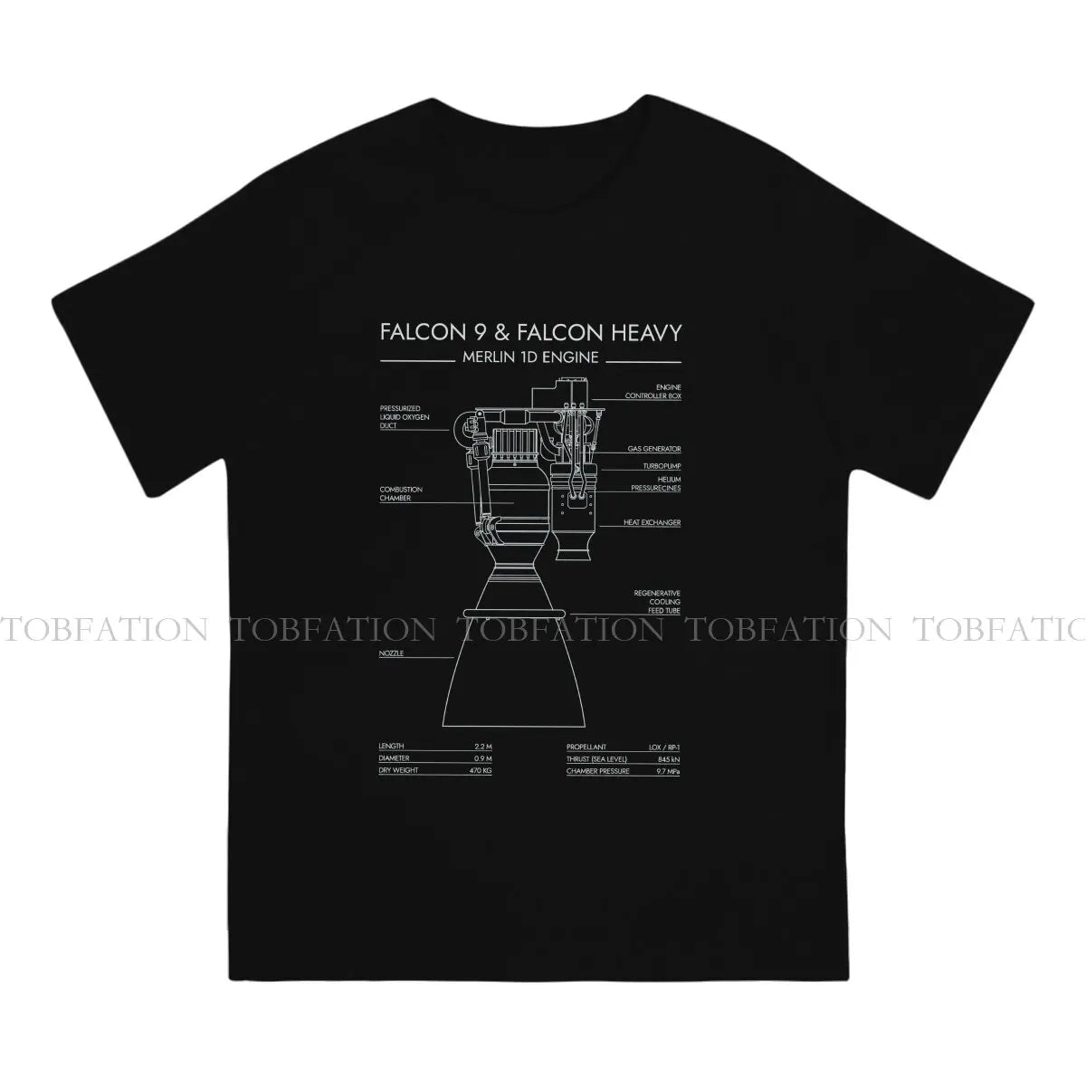 Camiseta SpaceX Motores Raptor y Merlin – Falcon 9 / Falcon Heavy