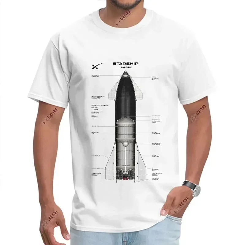 Camiseta Unisex de Algodón – SpaceX Starship