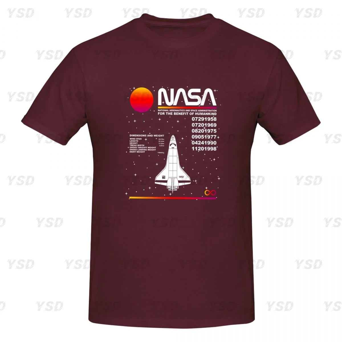 Camiseta Deportiva Oversize NASA para Hombre