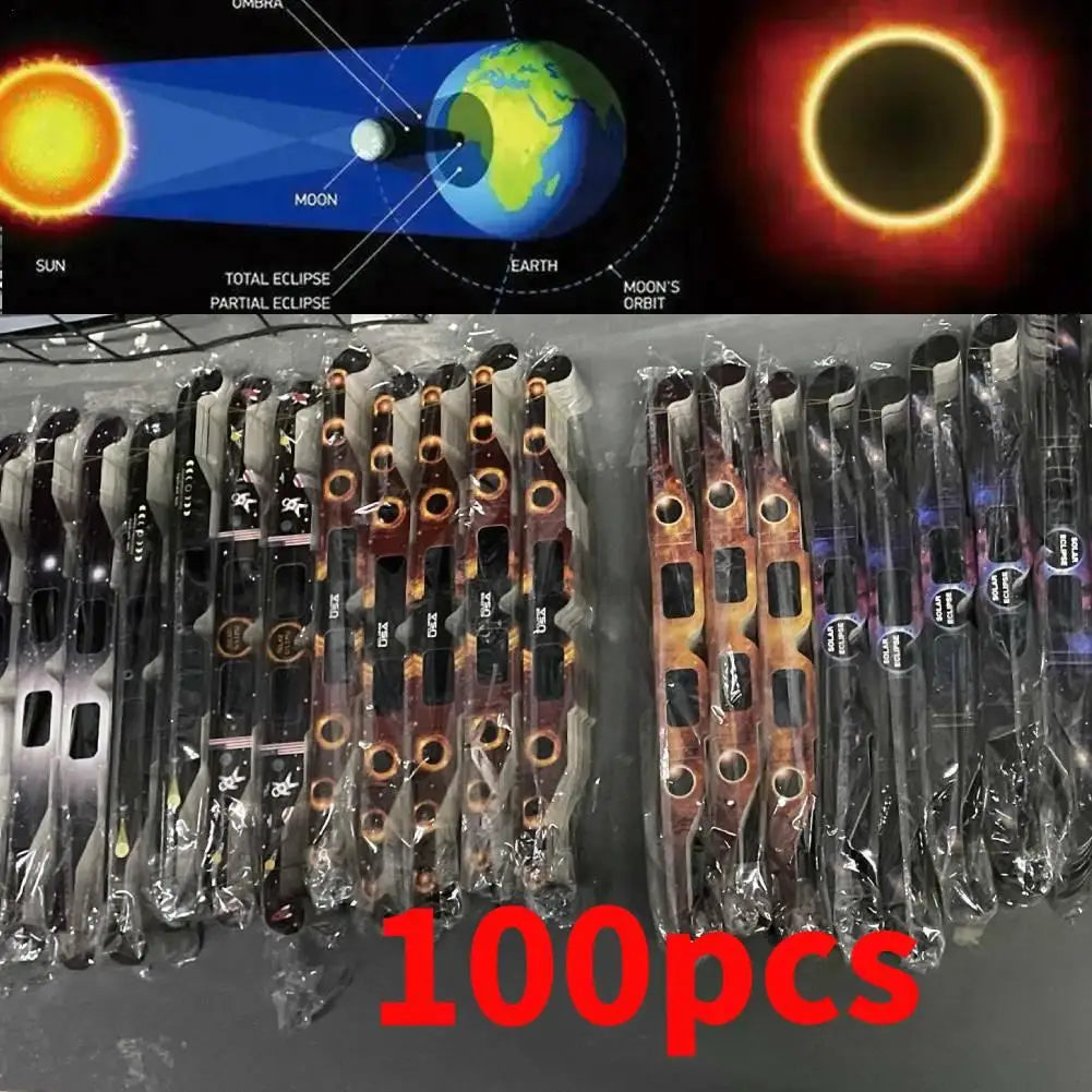 Pack 100 Gafas Eclipse Solar – Visión Segura y Certificada para Disfrutar del Espectáculo Celeste