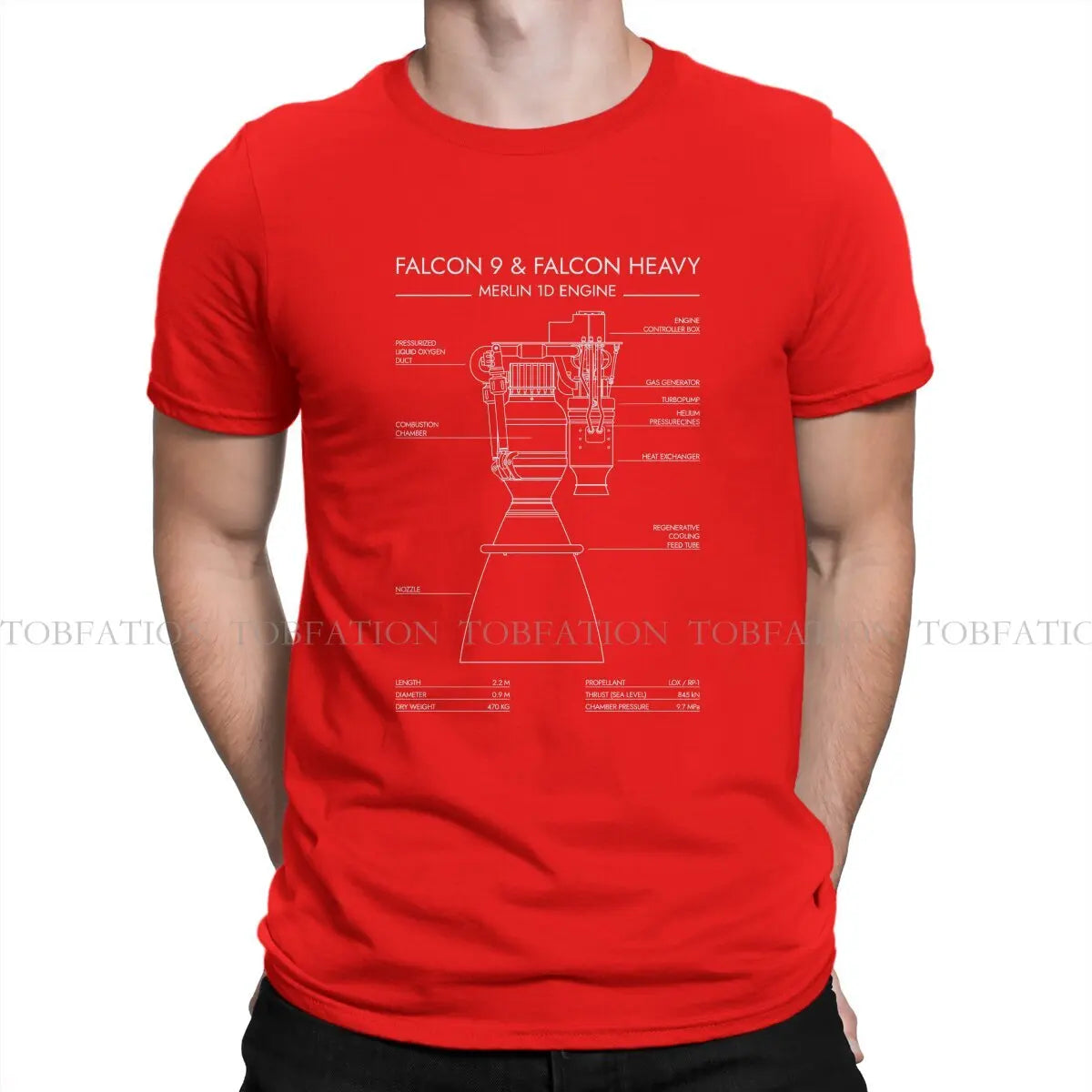 Camiseta SpaceX Motores Raptor y Merlin – Falcon 9 / Falcon Heavy