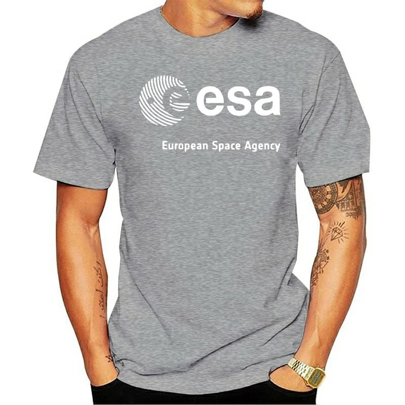 Camiseta estampada “ESA Missions” – Estilo casual con diseño cósmico
