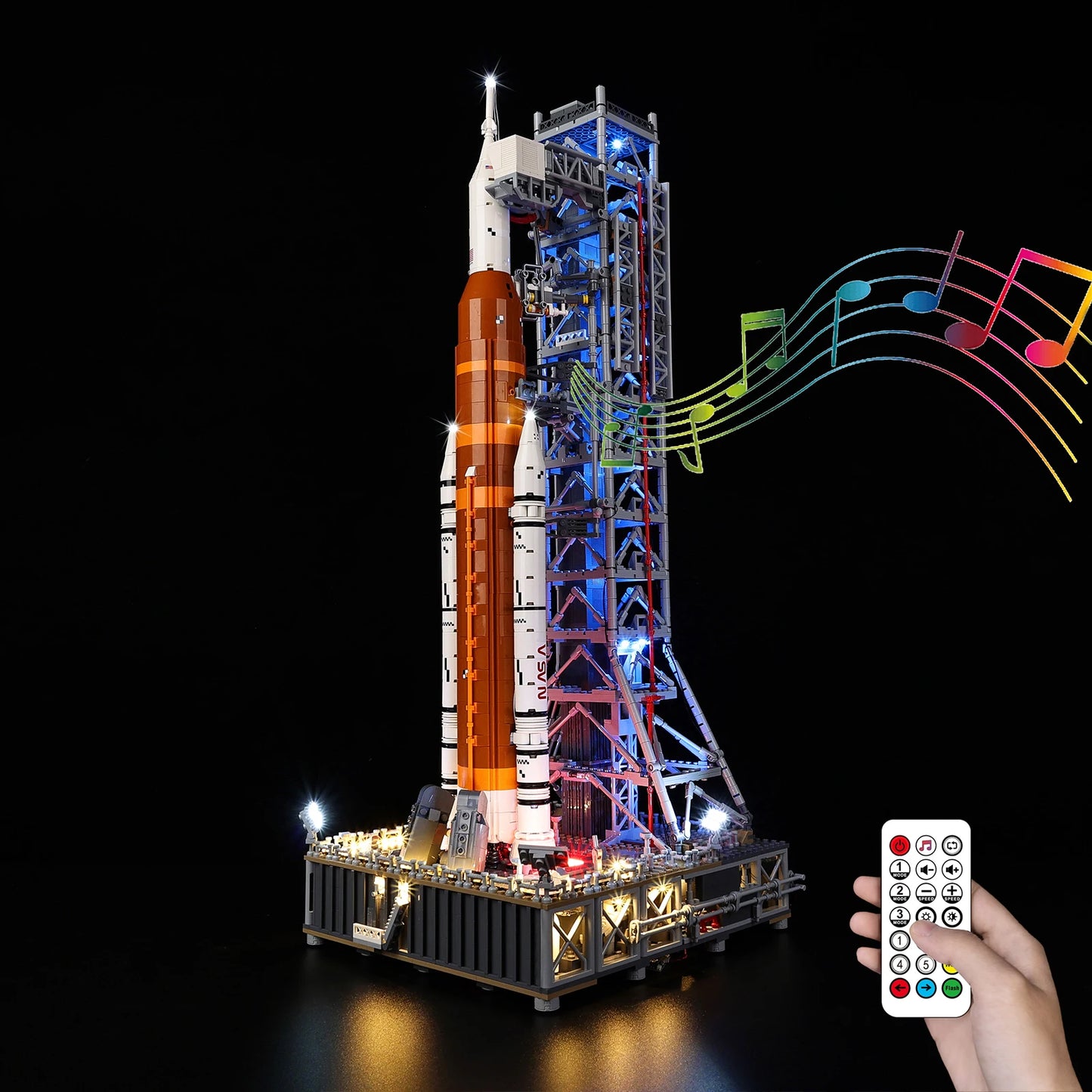 Kit de Iluminación LED Kyglaring compatible con Lego 10341 NASA Artemis – Sistema de Lanzamiento Espacial (no incluye bloques)