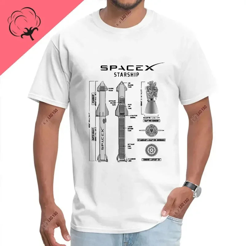 Camiseta Unisex de Algodón – SpaceX Starship