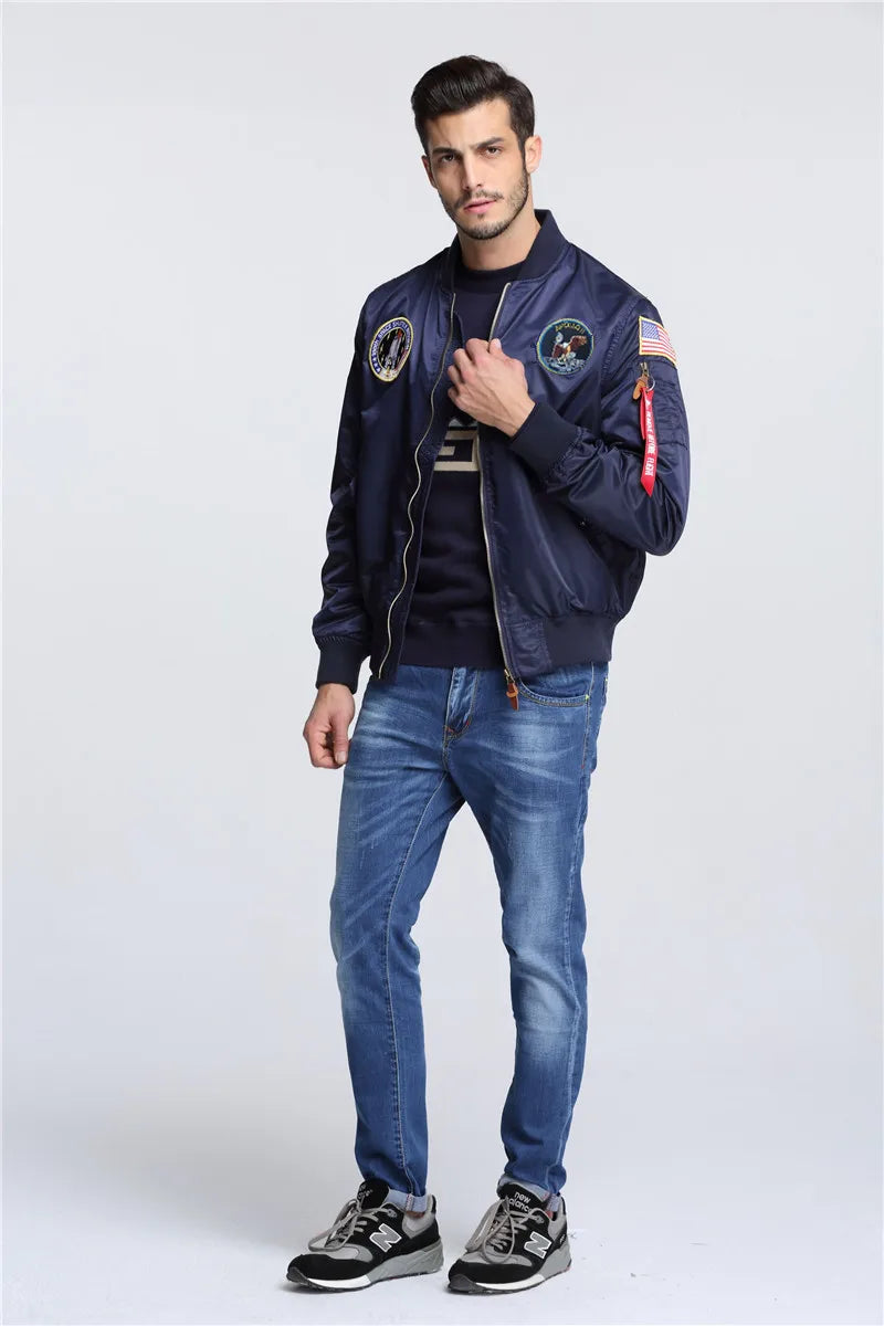 Apollo MA-1 Bomberjacke – Amerikanischer Flugzeugstil