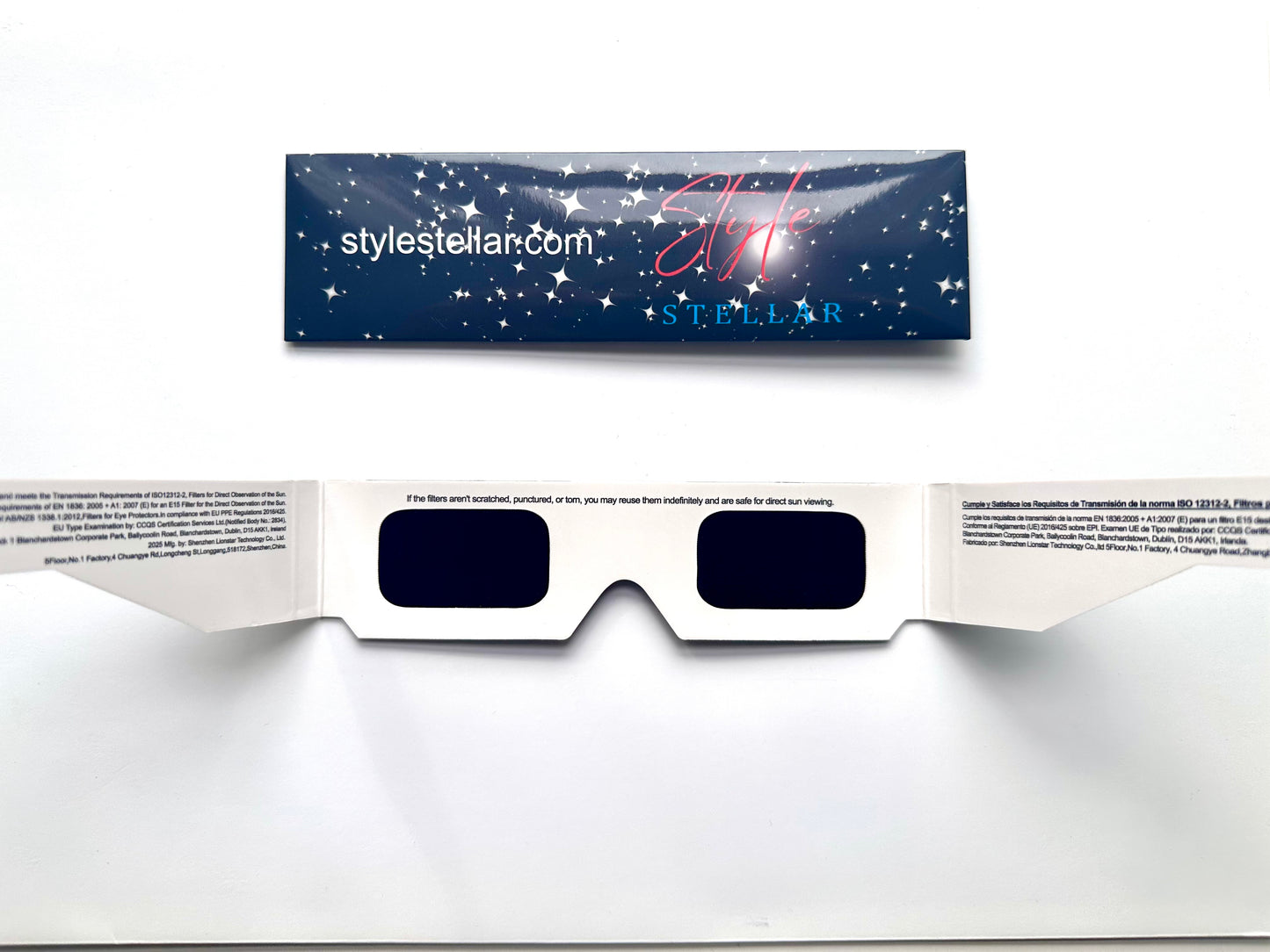 Gafas de Eclipse Solar Stylestellar – Protección certificada ISO 12312-2