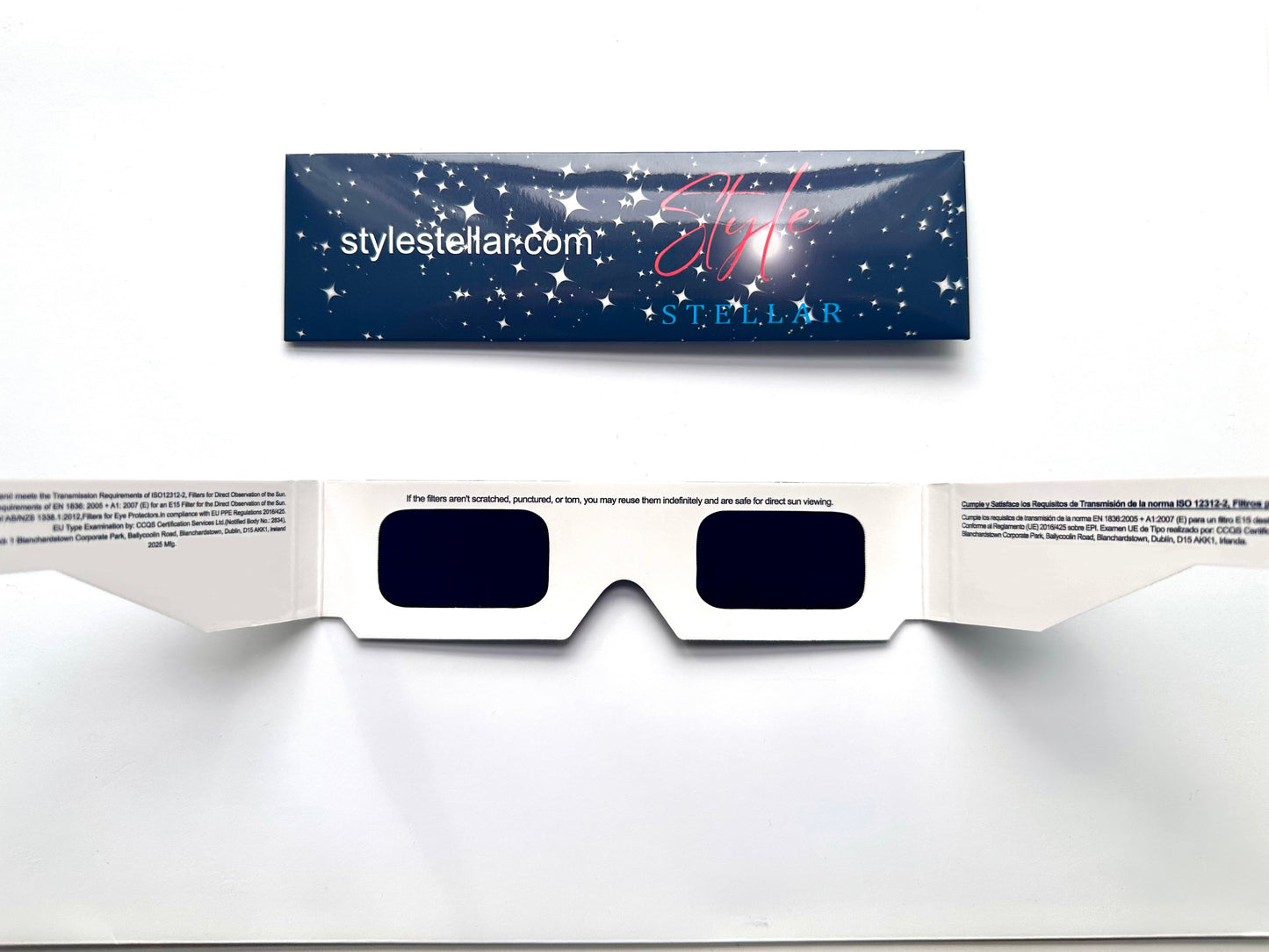 Gafas de Eclipse Solar Stylestellar – Protección certificada ISO 12312-2