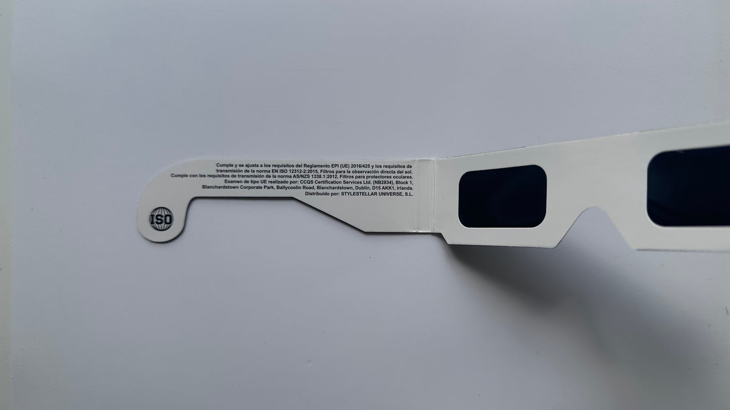 Gafas de Eclipse Stylestellar – Protección ISO 12312-2 + Funda de Regalo