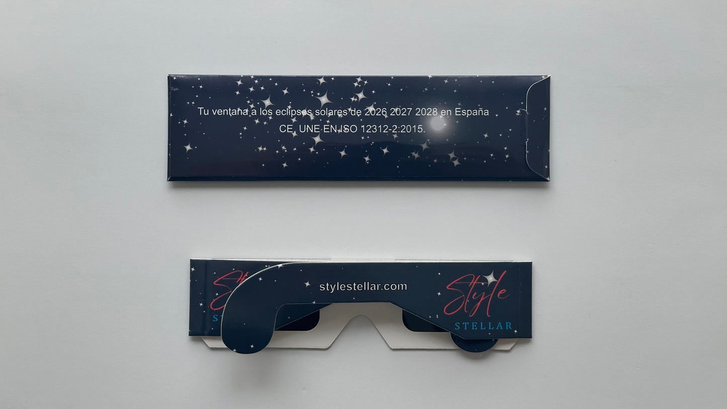 Gafas de Eclipse Stylestellar – Protección ISO 12312-2 + Funda de Regalo