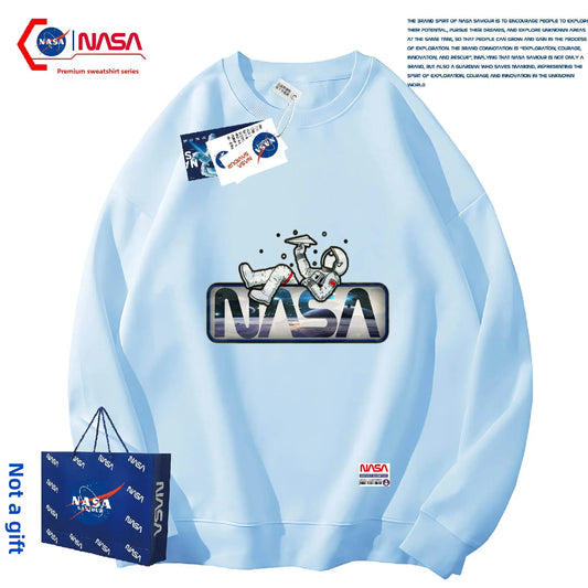 Sudadera NASA Mujer – Primavera/Otoño, Cuello Redondo y Corte Holgado