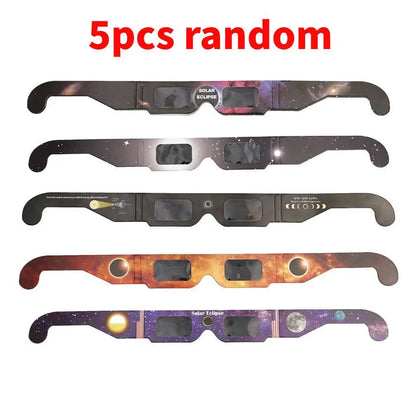 ¡Disfruta de este pack de (5-10-20-30-50-70-100) gafas solares para eclipse! Observa con seguridad y comodidad