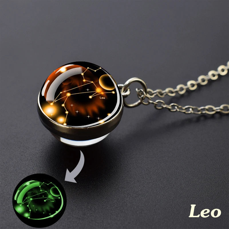 Collar Constelaciones 12 Signos – Colgante Luminiscente de Cielo Estrellado