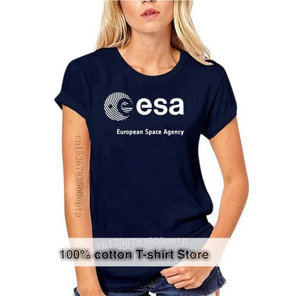 Camiseta con logo ESA – Diseño espacial con homenaje a misiones europeas