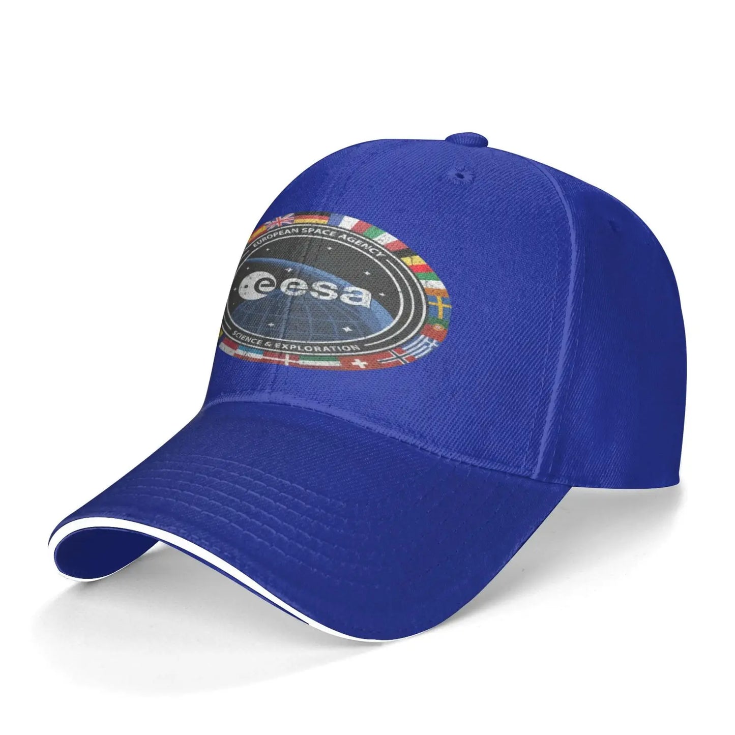 Gorra ESA – Diseño Cósmico Unisex con Visera Curva y Ajuste de Velcro