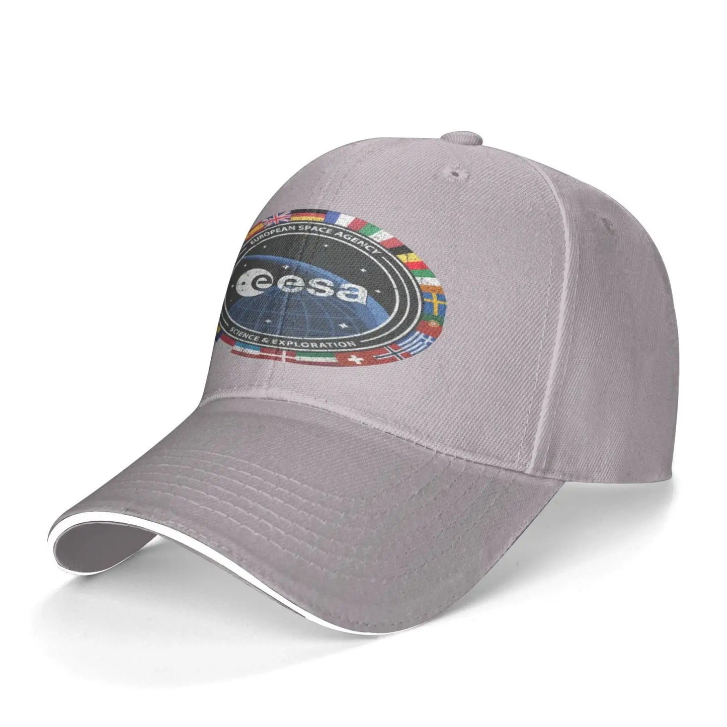 Gorra ESA – Diseño Cósmico Unisex con Visera Curva y Ajuste de Velcro