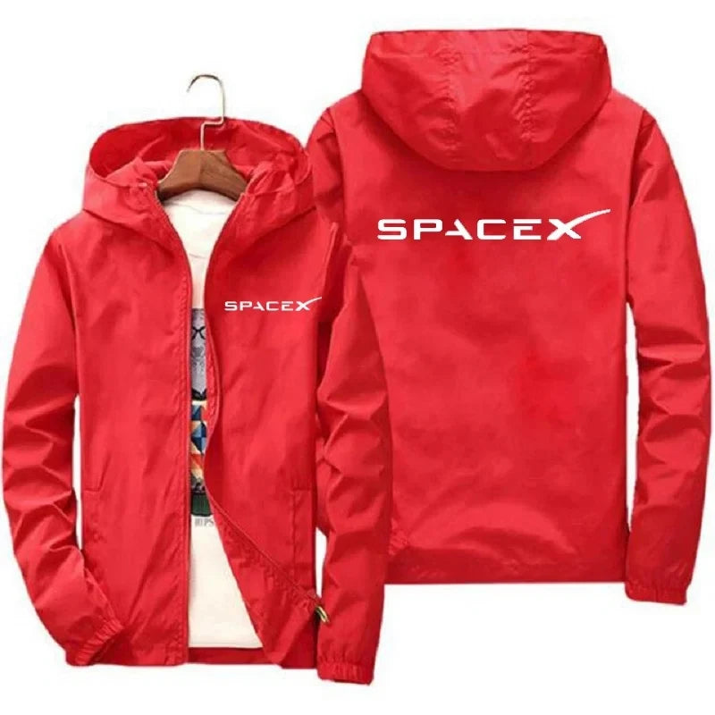 Sudadera SpaceX Hombre – Estilo Deportivo con Cremallera