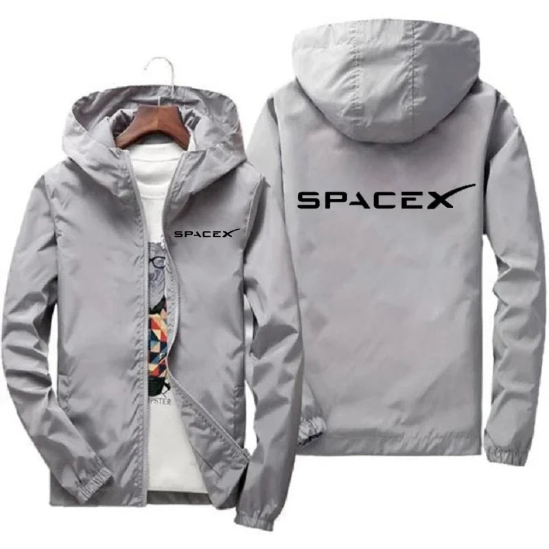 Sudadera SpaceX Hombre – Estilo Deportivo con Cremallera