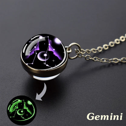 Collar Constelaciones 12 Signos – Colgante Luminiscente de Cielo Estrellado