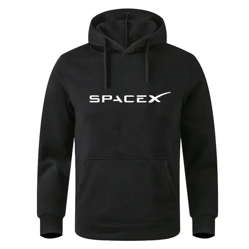 Sudadera unisex SpaceX con estampado espacial – Estilo urbano y cómodo