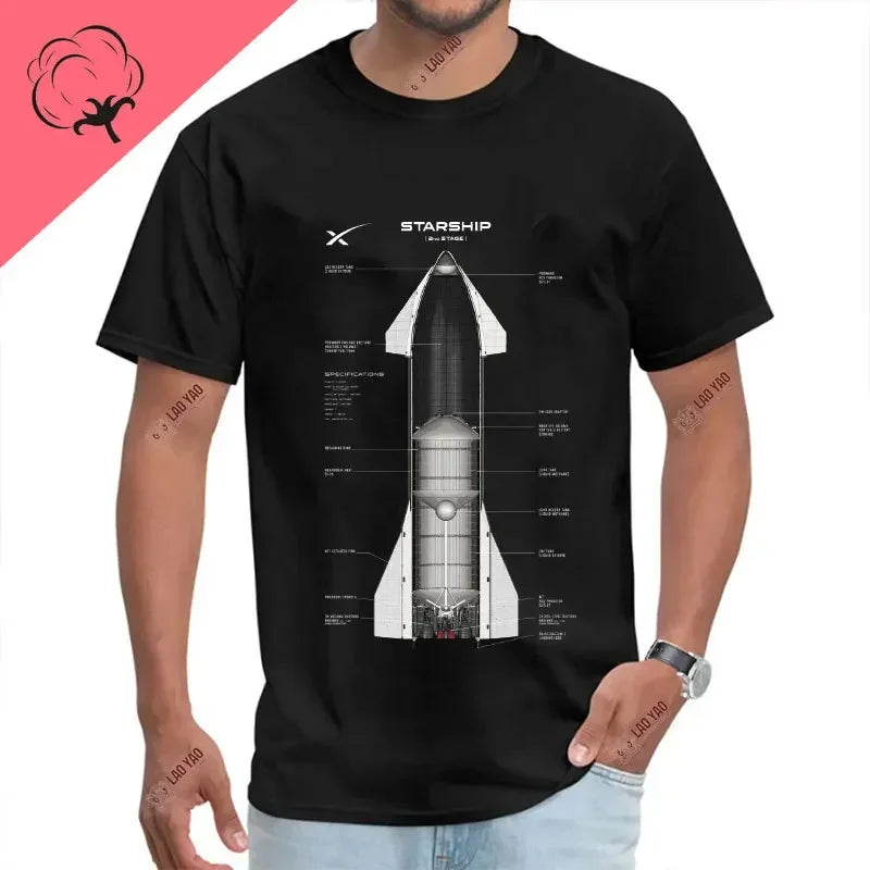 Unisex Cotton T-Shirt – SpaceX Starship