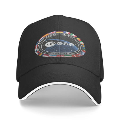Gorra ESA – Diseño Cósmico Unisex con Visera Curva y Ajuste de Velcro