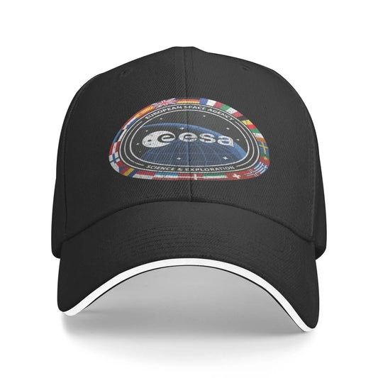 Gorra ESA – Diseño Cósmico Unisex con Visera Curva y Ajuste de Velcro
