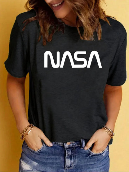 Camiseta Deportiva Oversize NASA para Mujer