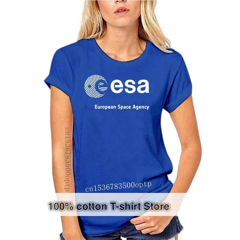 Camiseta con logo ESA – Diseño espacial con homenaje a misiones europeas