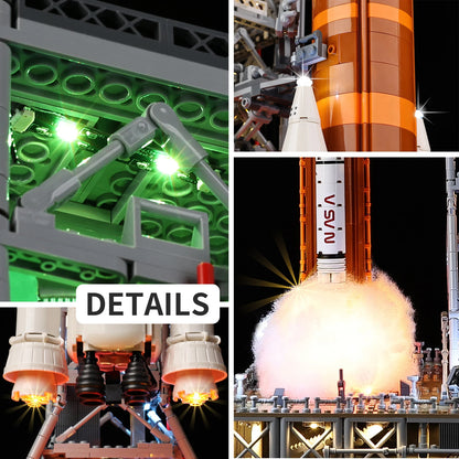 Kit de Iluminación LED Kyglaring compatible con Lego 10341 NASA Artemis – Sistema de Lanzamiento Espacial (no incluye bloques)