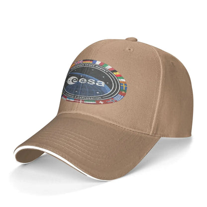 Gorra ESA – Diseño Cósmico Unisex con Visera Curva y Ajuste de Velcro