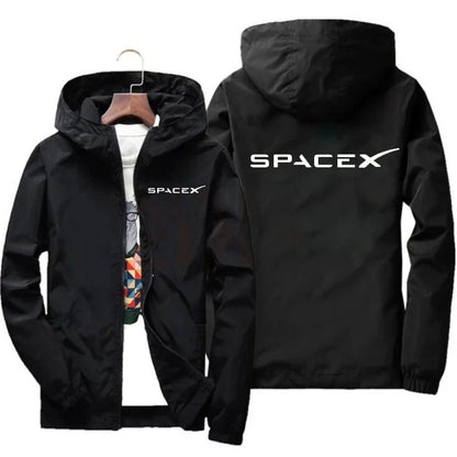 Sudadera SpaceX Hombre – Estilo Deportivo con Cremallera