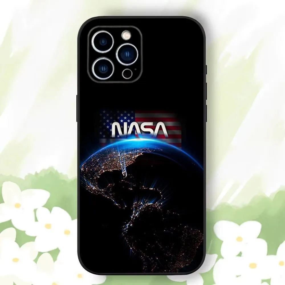 NASA Black Shield – Funda universal para iPhone con esencia cósmica