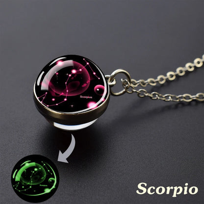 Collar Constelaciones 12 Signos – Colgante Luminiscente de Cielo Estrellado