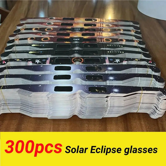 Pack 100/300 Gafas Eclipse Solar – Visión Segura y Certificada para Disfrutar del Espectáculo Celeste
